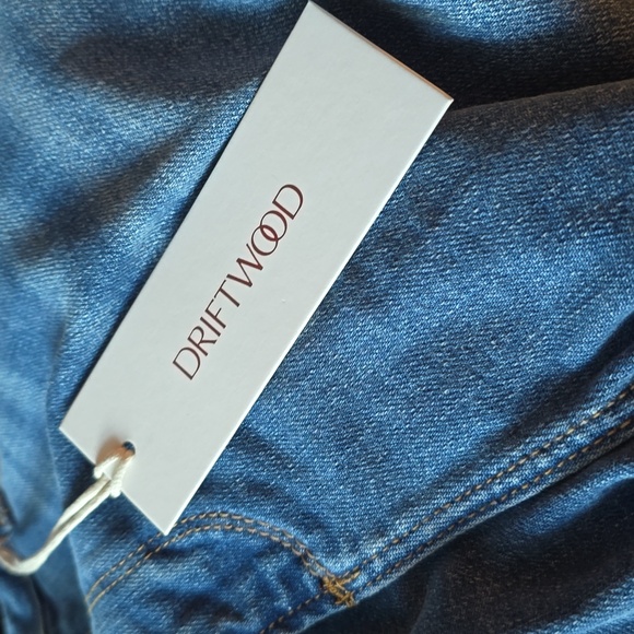 Driftwood Straight Leg Cropped Lace Cuff Stretch High Rise Jeans Size 32 New! - Picture 13 of 13